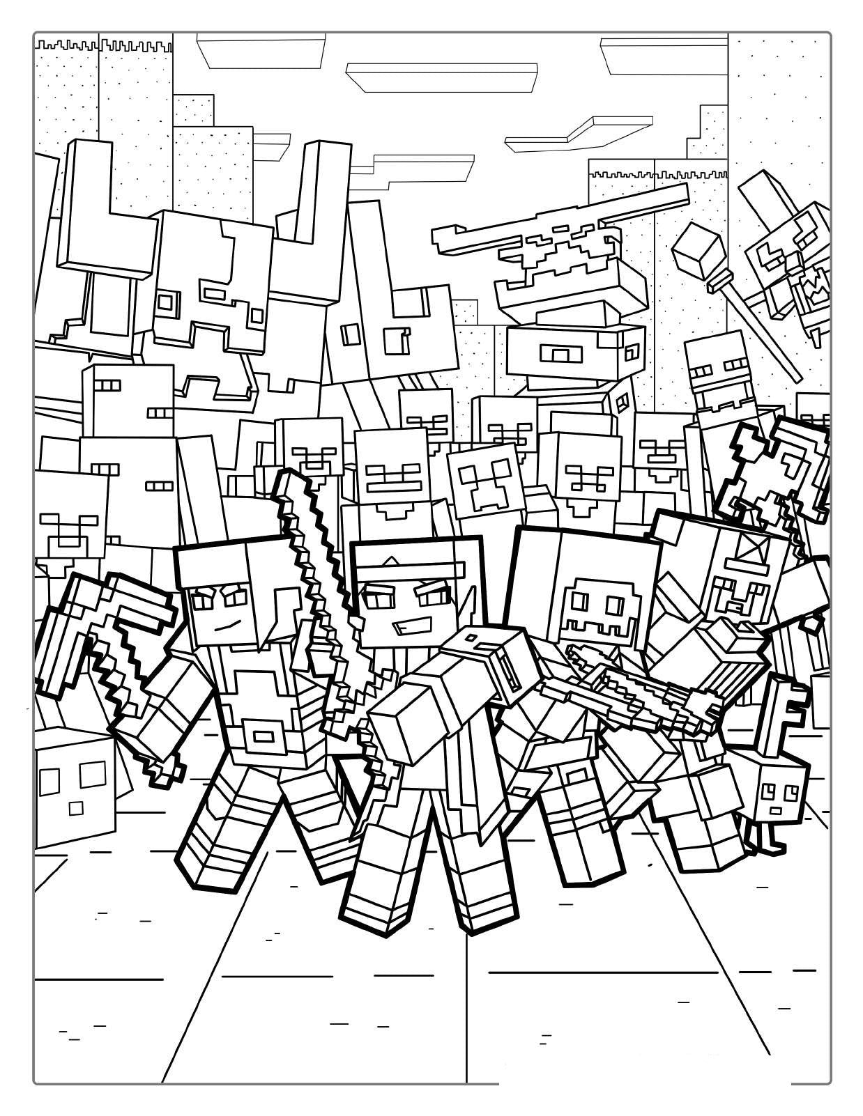 Penduo Minecraft Coloring Pages