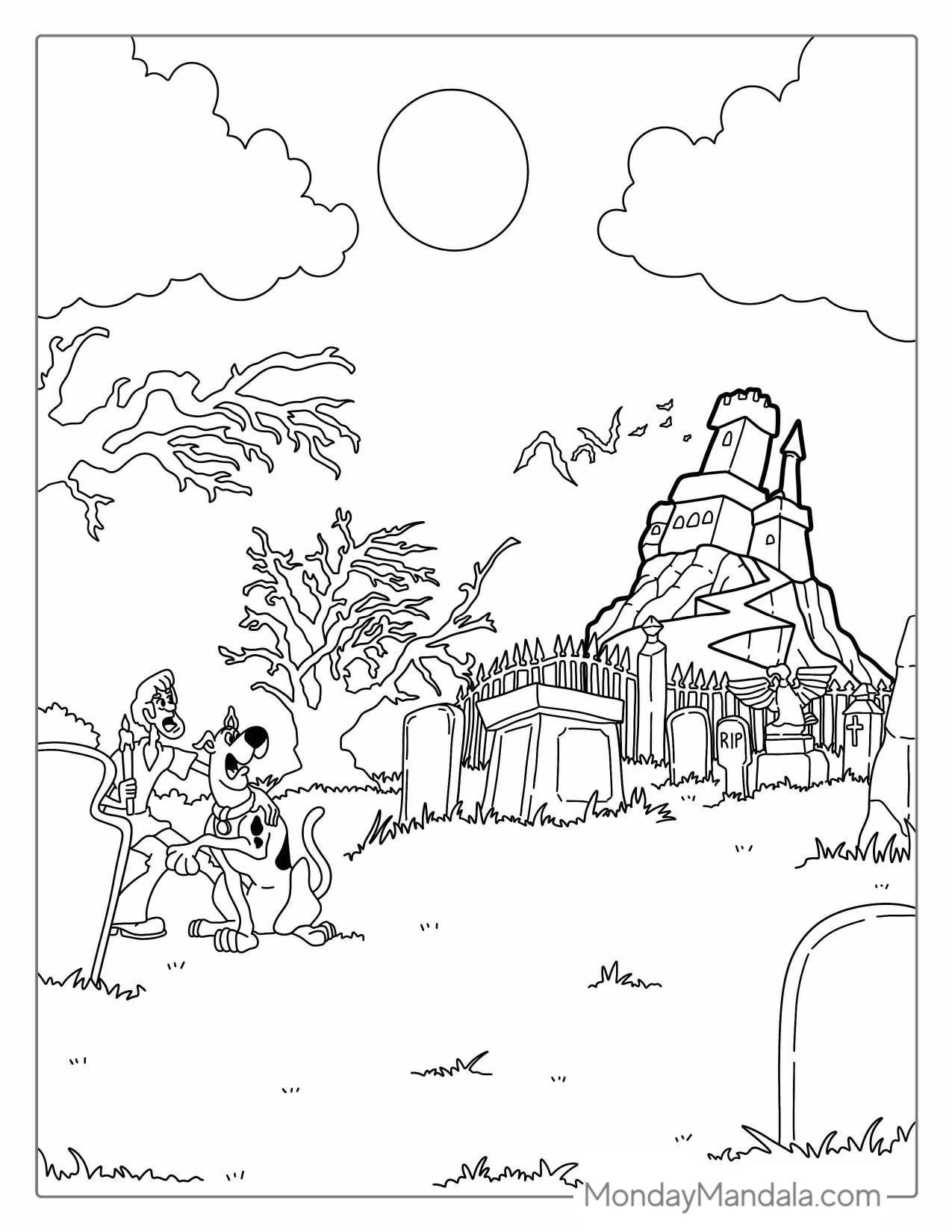 Haunted House Coloring Pages