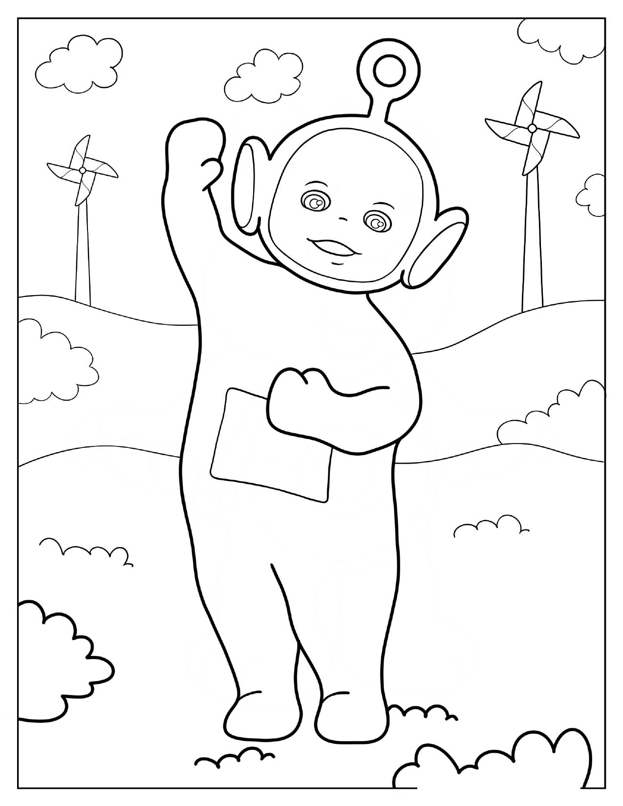 Penduo Coloring Page Teletubbies